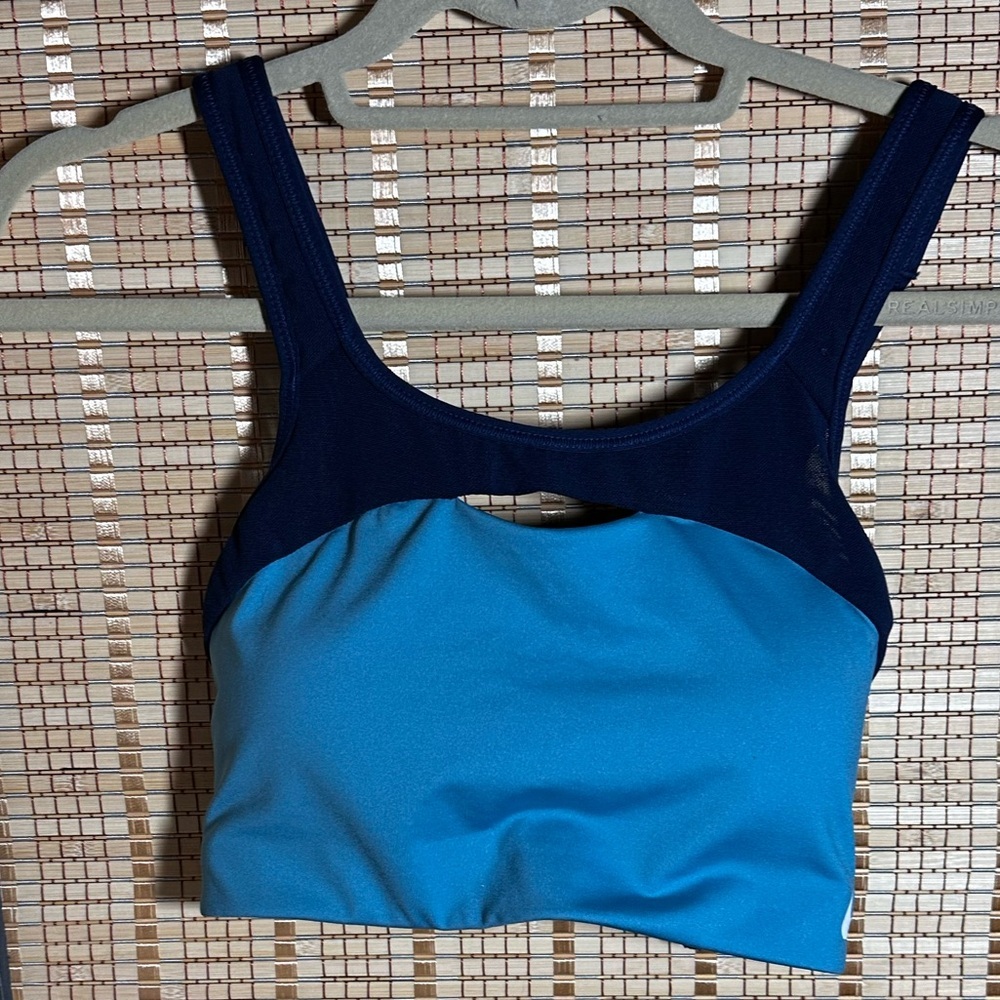 Nike Lg Dry-Fit Two Tone Blue Sports Bra